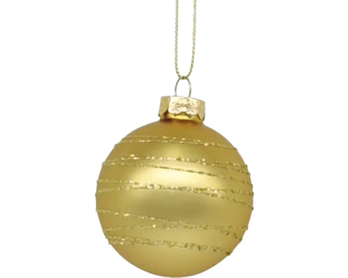 Goldene Weihnachtskugel mit Aufhänger