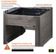 Hochbeet aus Holz mit Pflanzfolie