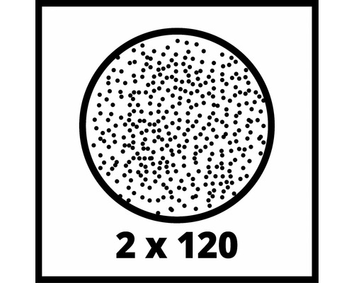 Symbol für Schleifpapier Körnung 2 x 120
