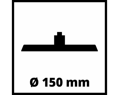 Symbol für Duschkopfgröße 150 mm