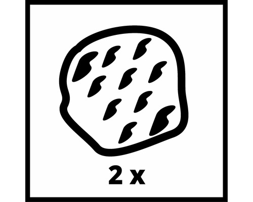 Symbol für doppelte Menge Schleifpapier