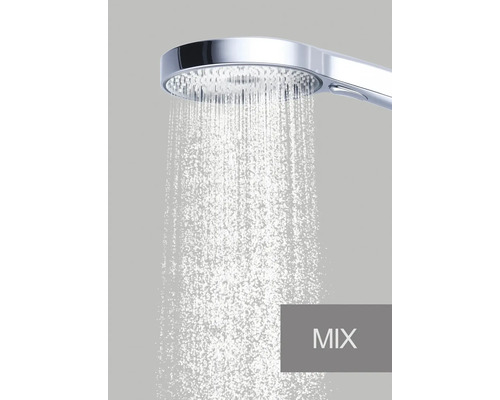 Brausekopf mit Wasserstrahl im Mix-Modus