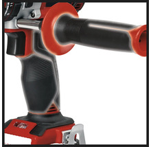 Detailaufnahme eines Akku-Bohrschraubers mit Zusatzhandgriff.