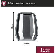 Glas Lampenschirm, Durchmesser 80 mm, Höhe 95 mm