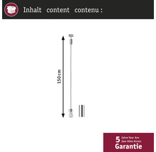 Pendelaufhängung mit einer Länge von 150 cm und 5 Jahre Garantie