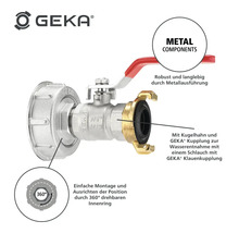 GEKA Kugelhahn mit drehbarem Innenring für einfache Montage