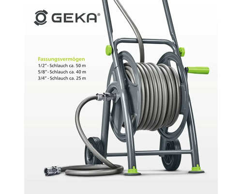GEKA Schlauchwagen mit Schlauchaufroller und Schlauch