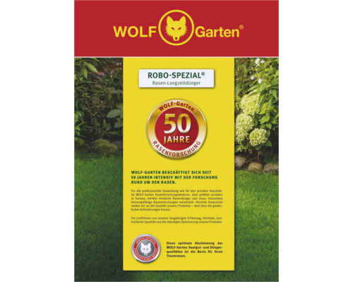 Wolf Garten Robo-Spezial Rasen-Langzeitdünger Werbung
