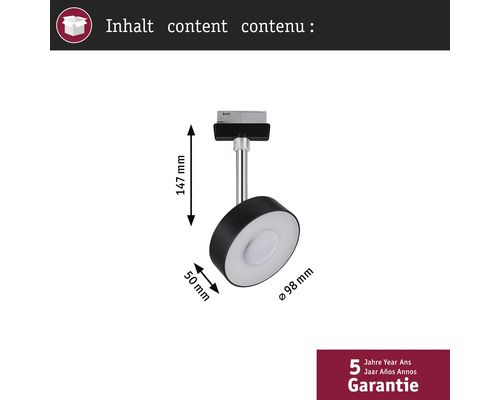 Abmessungen einer schwarzen und weißen Deckenleuchte