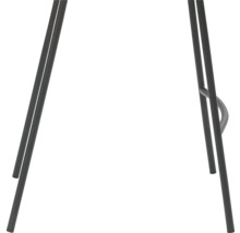 Detailaufnahme von einem hohen Barhocker aus Metall