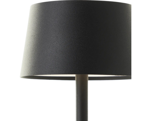 Tischleuchte mit schwarzem Schirm