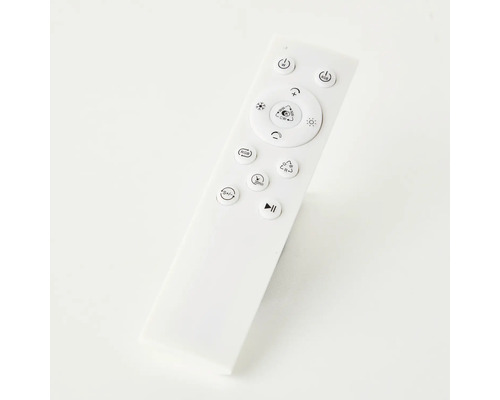 Weiße Fernbedienung für Beleuchtung mit verschiedenen Funktionsknöpfen