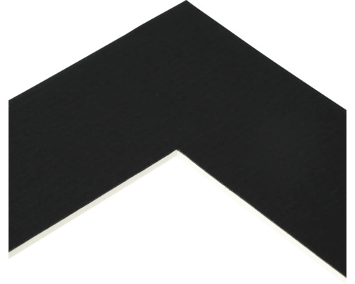 Detailansicht eines schwarzen Bilderrahmens