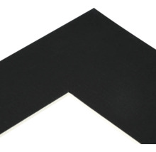 Ausschnitt eines schwarzen Bilderrahmenprofils