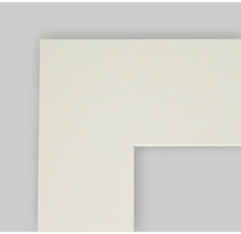 Ausschnitt eines weißen Bilderrahmenprofils