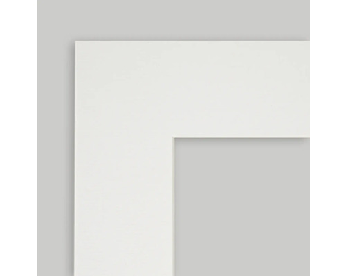 Detailansicht eines weißen Bilderrahmenprofils