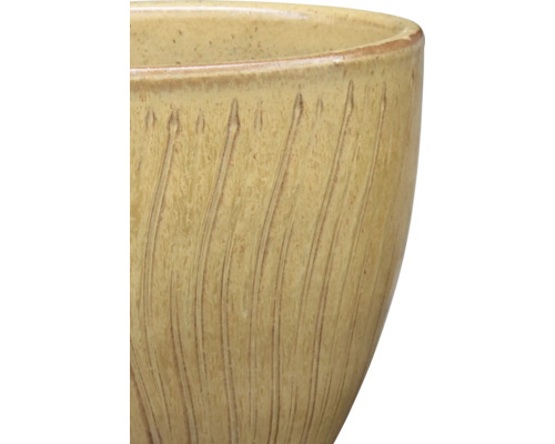 Keramik Pflanzgefäß mit gerilltem Muster