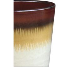 Detailansicht eines mehrfarbigen Pflanzgefäßes