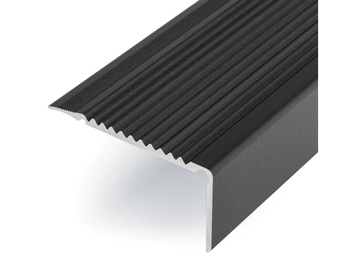 Treppenkantenprofil aus Aluminium mit geriffelter Oberfläche