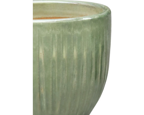 Keramik Blumentopf mit gerillter Oberfläche