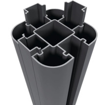 Aluminium-Zaunpfosten im Querschnitt