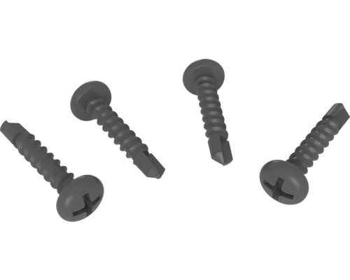 Vier Schrauben mit Senkkopf