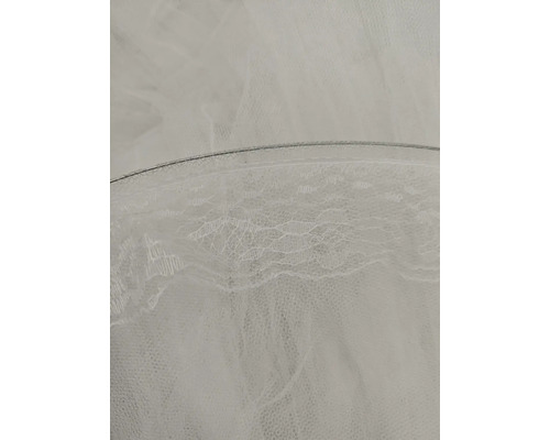 Detailansicht eines Moskitonetzes mit Spitze