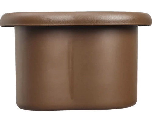 Brauner Blumentopf aus Kunststoff