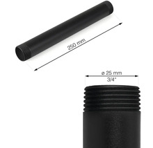 Metallrohr mit Gewinde, Länge 250 mm, Durchmesser 25 mm