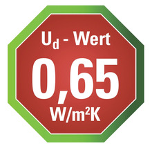 U-Wert 0,65 W/m²K