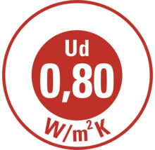 Ud-Wert 0,80 W/m²K