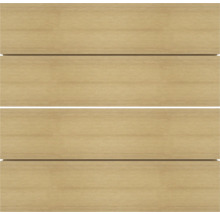 Vier Holzpaneele mit Nut- und Federverbindung