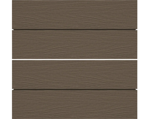 Vier Holzpaneele mit Holzmaserung