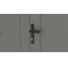 Schließgarnitur an einer Gartentür