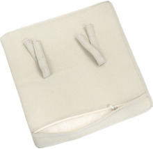 Quadratisches Sitzkissen mit Reißverschluss und Befestigungsbändern