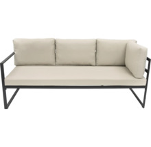 Outdoor-Sofa mit Metallgestell und Sitz- und Rückenkissen