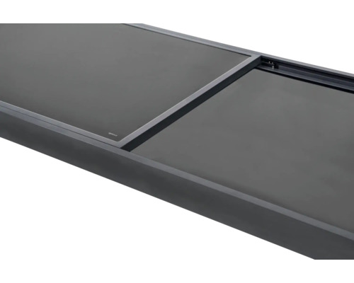 Abdeckung für Pflanztisch mit Schiebeplatte aus Glas