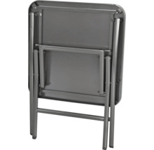 Zusammengeklappter Klapptisch mit Metallgestell