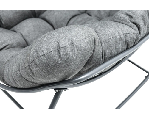 Detailansicht des Kissensitzes eines Papasan-Sessels