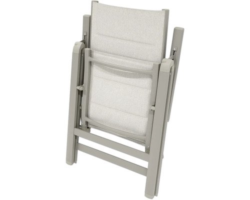 Klappbarer Gartenstuhl mit Aluminiumrahmen und Textilbespannung