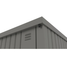 Detailansicht eines Gerätehauses mit Entlüftung