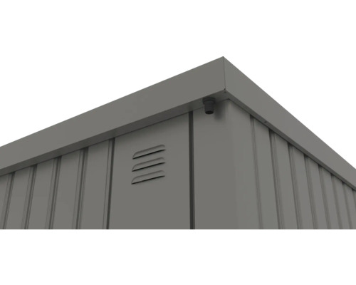 Detailansicht eines Gerätehauses mit Entlüftung