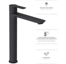 Hoher Waschtischmischer zur Montage auf Waschtischplatten