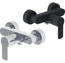 Aufputz-Brausearmatur in Chrom und Schwarz