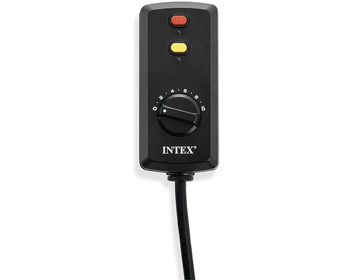 Intex Logo auf Steuereinheit mit Regler und zwei Knöpfen