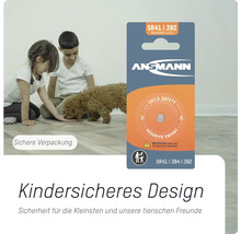 Ansmann Knopfzelle SR41 mit kindersicherer Verpackung