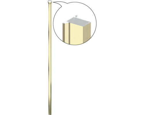 Aluminium Pfosten mit Endkappe