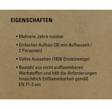 Produktmerkmale: Mehrere Jahre nutzbar, einfacher Aufbau, volles Aussehen, besteht aus nicht entflammbaren Werkstoffen
