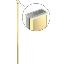 Goldfarbene Profilleiste mit transparenter Abdeckung