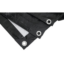 Detailansicht einer Abdeckplane mit Ösen zur Befestigung